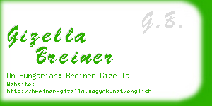 gizella breiner business card
